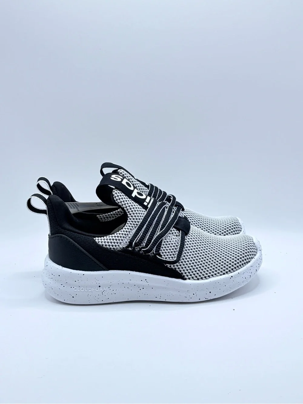 adidas Black & White Slip-On Athletic Sneakers